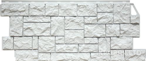 Фасадная панель FineBer Камень Дикий мелованный белый