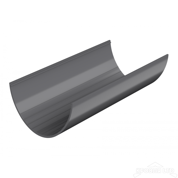 ТН ПВХ D125/82 ММ ЖЕЛОБ (3 М) СЕРЫЙ  Rall 7024