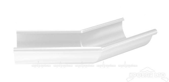 Угол желоба внешний для водостока Аквасистем 135 град 150мм RAL 9003 белый
