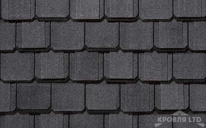 Гибкая черепица Certain Teed коллекция Grand Manor Shangle цвет Black Pearl
