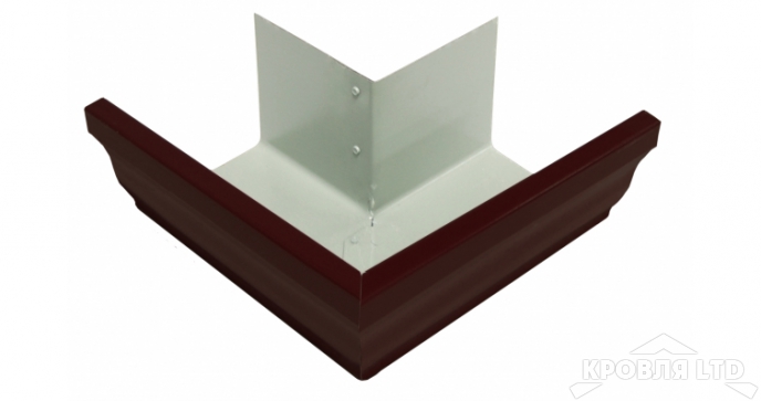 Угол желоба внешний Vortex 90гр 125мм RAL 8017 шоколад