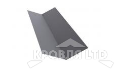 Планка ендовы верхней 145х145, Полиэстер RAL 7004 сигнальный серый,толщина 0,45