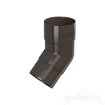 ТН ПВХ D125/82 ММ КОЛЕНО ТРУБЫ 135°  ТЕМНО-КОРИЧНЕВЫЙ  Rall 8019
