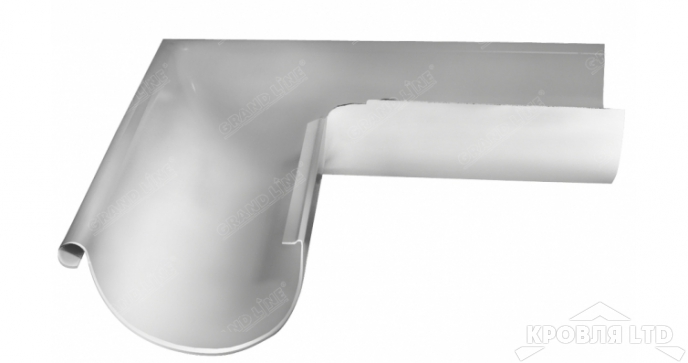 Угол желоба наружный 90 град Оптима 125мм RAL 9003 белый