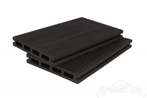 Террасная доска GRAND LINE серия 3Д цвет Графит 22×140x4000