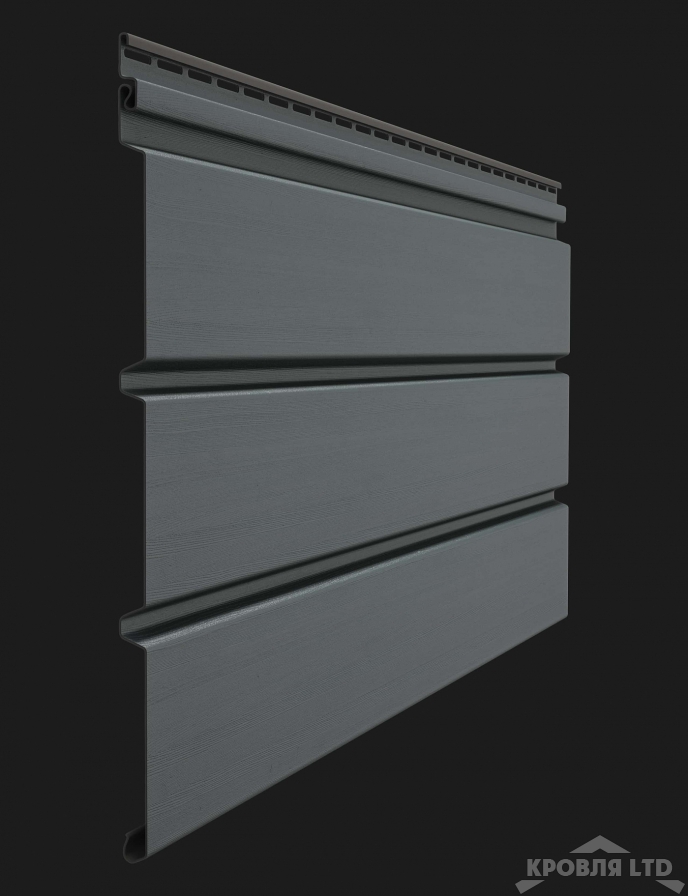 Софит тройной пластиковый без перфорации Döcke Premium цвет графит, 3м