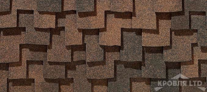 Гибкая черепица Certain Teed коллекция Presidential Shake TL цвет Aged Bark