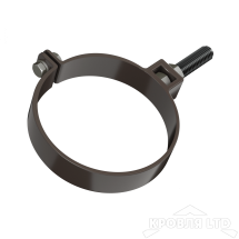 ТН ПВХ D125/82 ММ ХОМУТ ТРУБЫ УНИВЕРСАЛЬНЫЙ 140ММ  ТЕМНО-КОРИЧНЕВЫЙ  Rall 8019