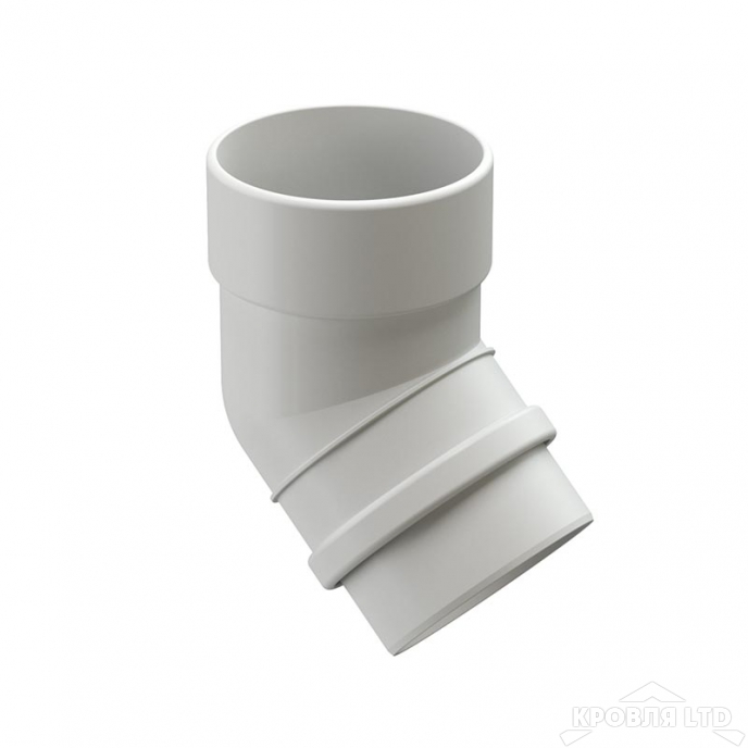 Колено трубы для водостока 45 град Деке Люкс  пломбир