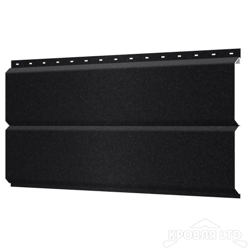 Сайдинг металлический Евробрус RAL9005 Черный Стальной Бархат, толщина 0,5