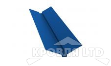 Планка ендовы верхней 105х40х105, Полиэстер RAL 5005 сигнальный синий, толщина 0,45