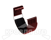 Соединитель желоба для водостока Foramina PUR 150 мм RAL 3005 красное вино