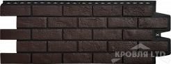 Фасадная панель Grand Line "Состаренный кирпич" Design шоколадный со швом RAL 9005