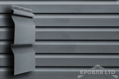 Сайдинг виниловый   GL Корабельная доска двухслойный графит 3,0 м