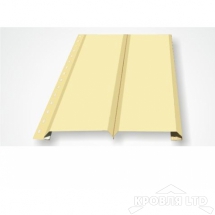 Софит  двойной металлический без перфорации, Полиэстер RAL 1015 светлая слоновая кость, толщина 0,45