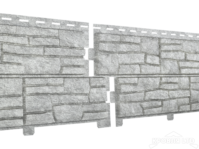 Фасадная панель  Ю-ПЛАСТ Stone-House Сланец Светло-серый