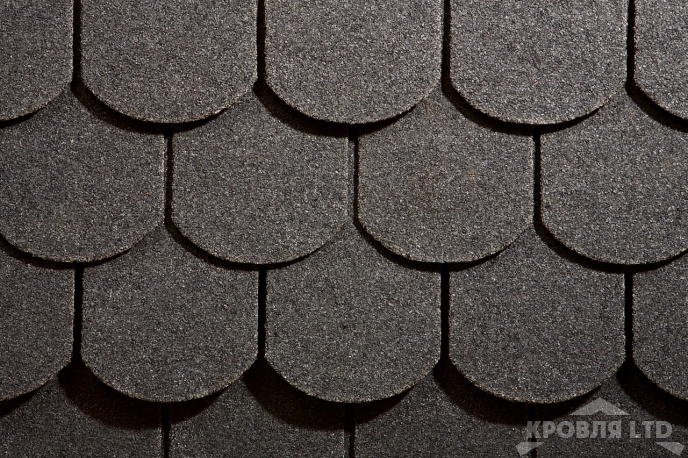 Гибкая черепица Икопал Сипласт коллекция Туазит Ожив цвет Графитно-серый