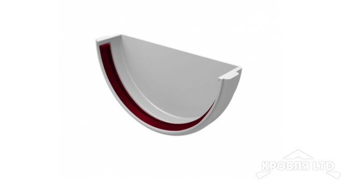 Заглушка желоба универсальная ПВХ Grand Line 120/87 Ral 9003 Белый