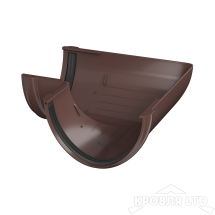 ТН ПВХ D125/82 ММ УГОЛ ЖЕЛОБА 90° КОРИЧНЕВЫЙ  Rall 8017