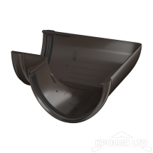 ТН ПВХ D125/82 ММ УГОЛ ЖЕЛОБА 90° ТЕМНО-КОРИЧНЕВЫЙ  Rall 8019