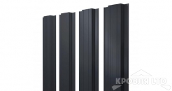 Штакетник Прямоугольный 0,45 PE RAL 7024 мокрый асфальт