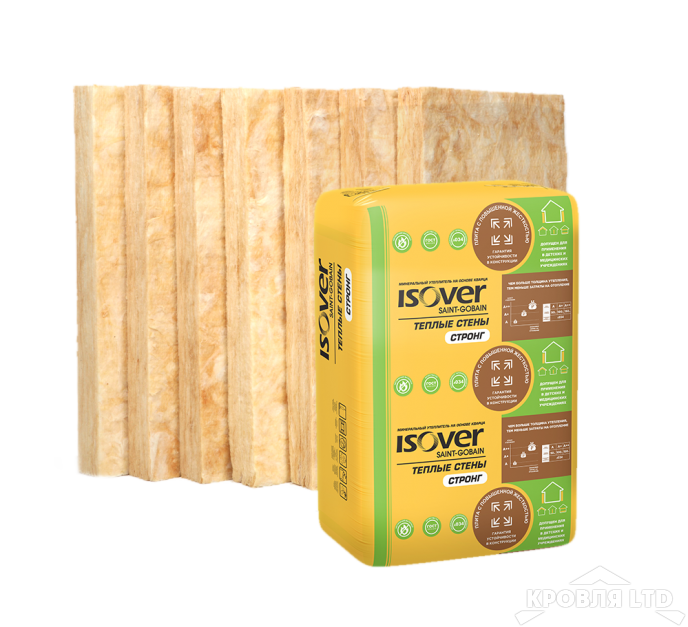 ISOVER Теплые Стены Стронг (стекловолокно) 100*610*1000  0,305м3