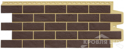 Фасадная панель Grand Line "Состаренный кирпич" Design Plus каштан с песочным швом
