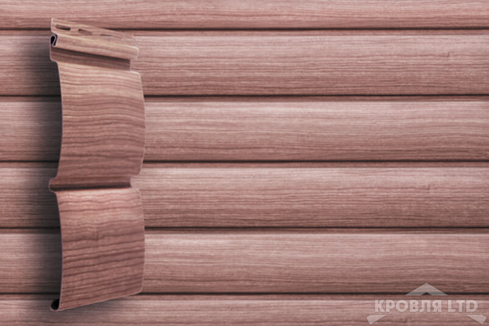 Сайдинг виниловый   GL Tundra Блок хаус  трехслойный рябина 3,0 м