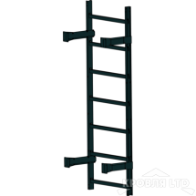 Пожарная лестница Универсальная Rofsystems П1-1, Ступень 800 мм Полиэстер RAL Цвет RAL  9005 
Черный, 2,45 м