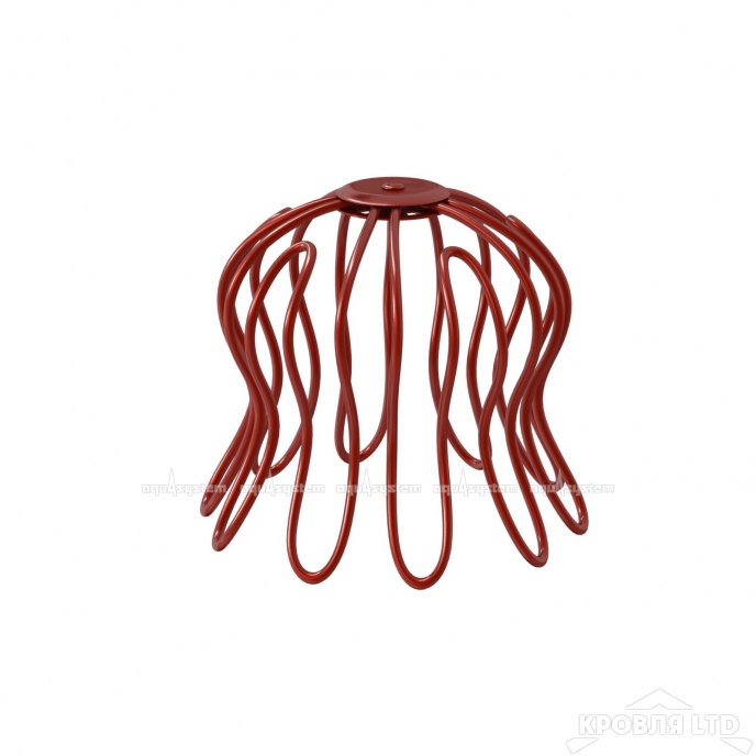 Сетка воронки для водостока Паук Аквасистем 150/100 RAL 3005 красное вино