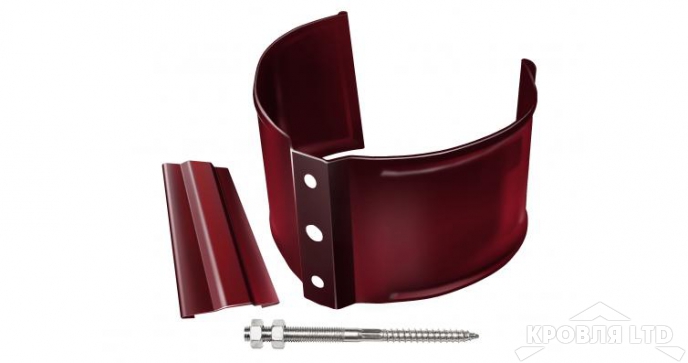 Кронштейн трубы на кирпич Грендлайн 90мм RAL 3005 красное вино