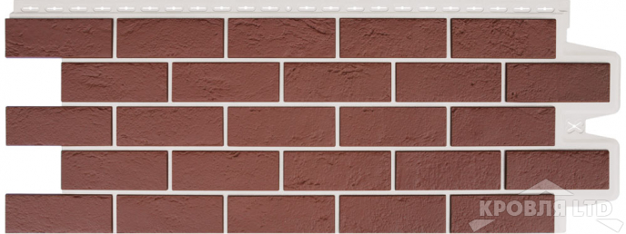 Фасадная панель Grand Line "Состаренный кирпич" Design Plus корица с белым швом