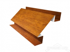 Планка угла внутреннего сложного, под дерево Golden Dub, толщина 0,45