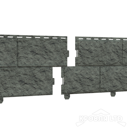 Фасадная панель Ю-ПЛАСТ  "Камень" Изумрудный