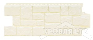 Фасадная панель Grand Line  "Крупный камень" Classic Молочный