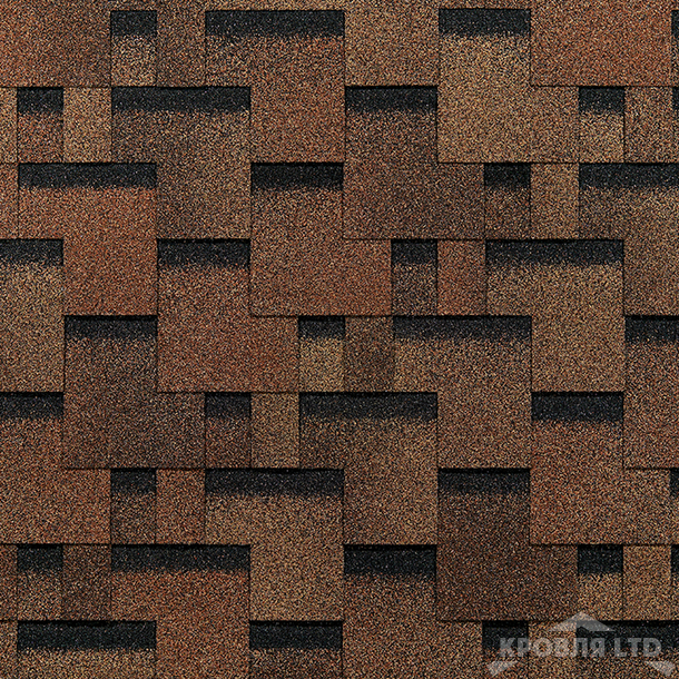 Гибкая черепица Дёке серия  EURAZIA Коллекция Лабиринт цвет Светло- коричневый