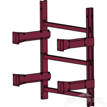 Пожарная лестница Универсальная Rofsystems П1-1, Ступень 800 мм Полиэстер RAL 3005 Спелая вишня, 1,05 м