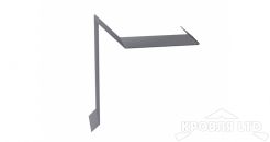 Планка торцевая для мягкой кровли S5, Полиэстер RAL 7004 сигнальный серый,толщина 0,45