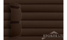 Сайдинг виниловый  GL Tundra Блок хаус  двухслойный темный дуб 3,0 м