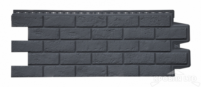 Фасадная панель Grand Line "Состаренный кирпич" Classic графит