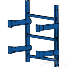 Пожарная лестница Универсальная Rofsystems П1-1, Ступень 800 мм Полиэстер RAL 5005 Синий насыщенный, 1,05 м