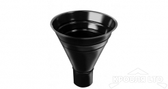Воронка водосборная, Грендлайн 125/90 мм RAL 9005 черный