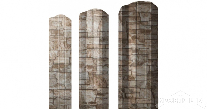 Штакетник М-образный В фигурный 0,45 Druid Fine Stone