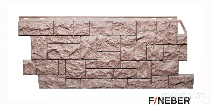 Фасадная панель FineBer Камень Дикий Терракотовый