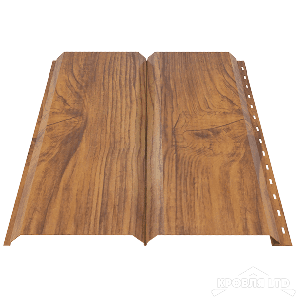 Сайдинг металлический Евробрус, под дерево Орех 3Д, толщина 0,45