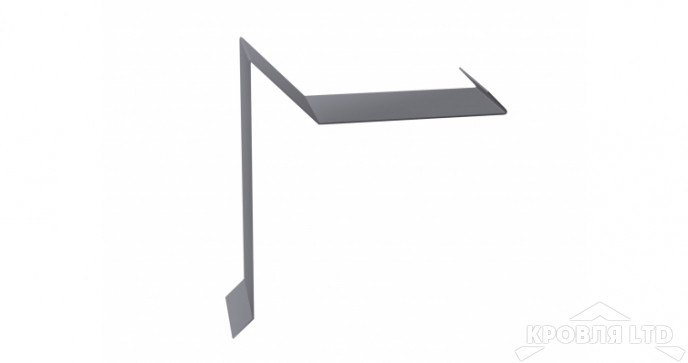 Планка торцевая для мягкой кровли S5, Полиэстер RAL 7004 сигнальный серый,толщина 0,45