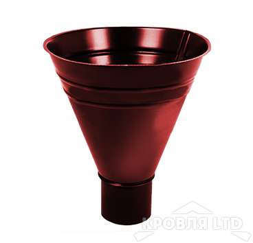 Воронка водосборная для водостока Foramina PUR д300/100 ммRAL 3005 красное вино