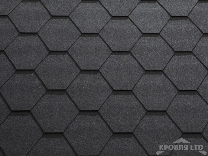 Гибкая черепица Катепал Коллекция  KL цвет Черный