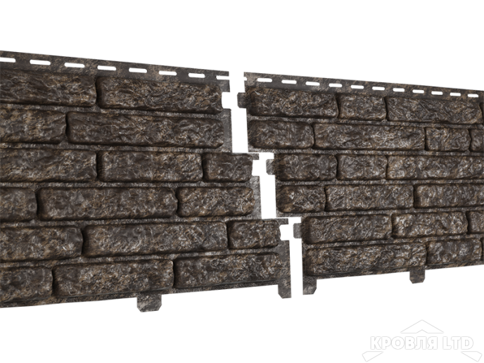 Фасадная панель Ю-ПЛАСТ Stone-House Кварцит Коричневый