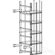 Пожарная лестница Универсальная Rofsystems П1-2, Дуга экрана 800 мм Полиэстер RAL Цвет RAL  9003 
Белый, 2,45 м